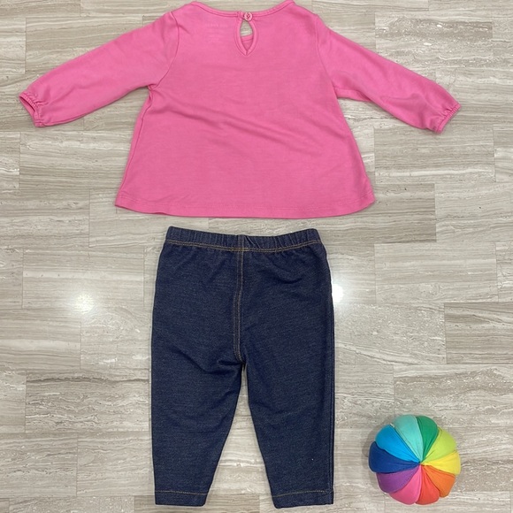 Pink and blue baby girl 2 piece set - Picture 2 of 6